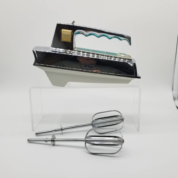 Sunbeam Other Vintage Sunbeam Mixmaster Mixer Chrome Turquoise